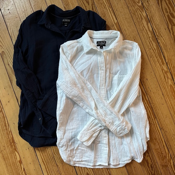 J Crew Gauze Button Down Shirts (Lot of 2) - Picture 1 of 2
